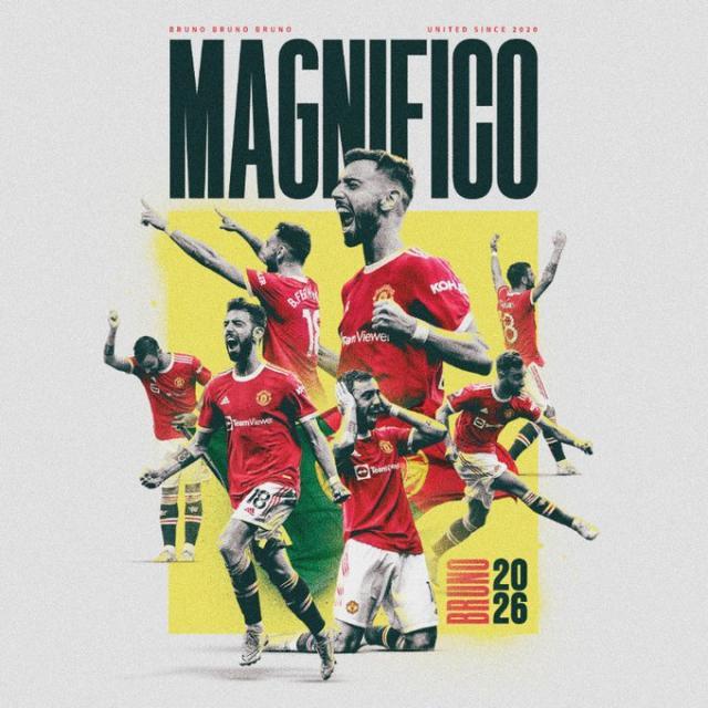 体育赛事-B费与曼联续约至2026年：我仍然保持着最初的热情